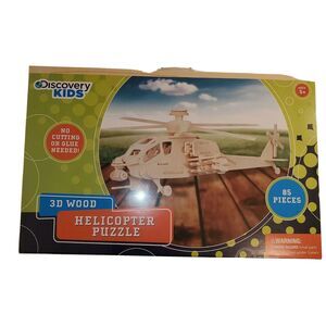 Helicopter 3D Puzzle Wooden | 79 - 85 Piece New Discovery Kids Ages 5+ STEM Toy